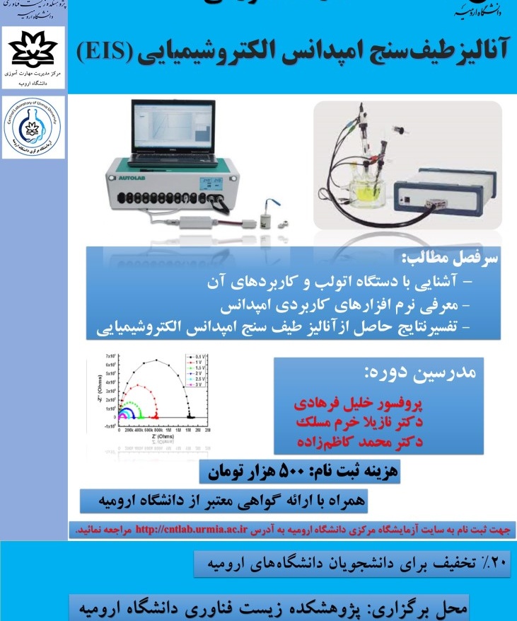 کارگاه آموزشی آنالیز طیف سنج امپدانس الکتروشیمیایی(EIS)